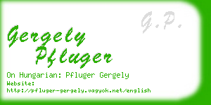 gergely pfluger business card